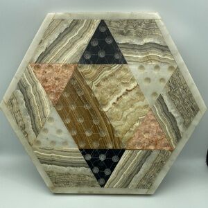 Vintage Chinese Checkers Board Stone